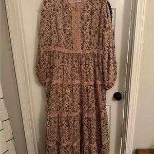Dainty Jewells Blush Floral Long Sleeve Dress